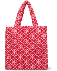 Tory Burch - "t-monogram" Terry Tote Bag - Lyst