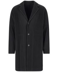 HOMME PLISSÉ - One-breasted Coat - Lyst