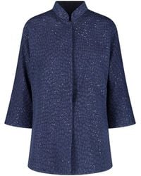 Giorgio Armani - Single-Breasted Sequin Mandarin Jacket - Lyst