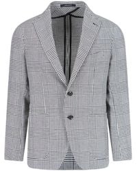 Tagliatore - Blazer Monopetto Pied De Poule - Lyst