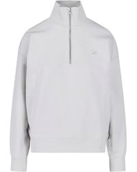 Maison Kitsuné - Organic Cotton Sweatshirt Sweater With Ribbed Trim - Lyst