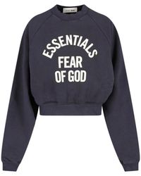 Fear Of God - Cropped Arched Logo Raglan Sweatshirt - Lyst