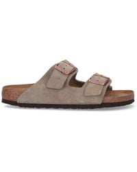 Birkenstock - Suede Two-Strap Slide Sandals - Lyst