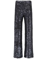 P.A.R.O.S.H. - Straight-Leg Trousers With Sequined Surface - Lyst