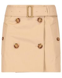 Burberry - 'trench' Miniskirt - Lyst