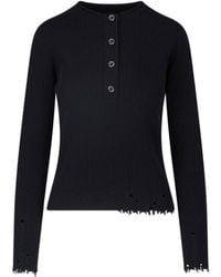 Uma Wang - Ribbed Cashmere Button-Front Cardigan - Lyst