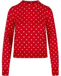 Comme des Garçons - Polka Dot Cropped Crewneck Sweater - Lyst