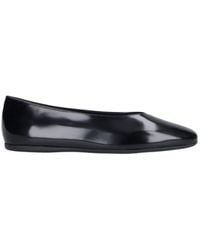 Prada - Brushed Leather Ballet Flats - Lyst