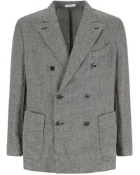 Boglioli - Double-Breasted Houndstooth Blazer - Lyst