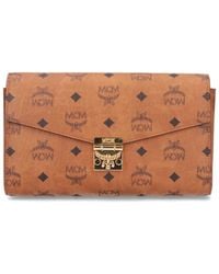 MCM - Style Cowhide-Trim Shoulder Bag - Lyst