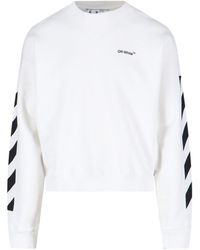 Off-White c/o Virgil Abloh Diag Helvetica Sweatshirt in White for