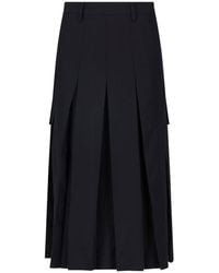 MM6 by Maison Margiela - Asymmetrical Pleated Skirt - Lyst