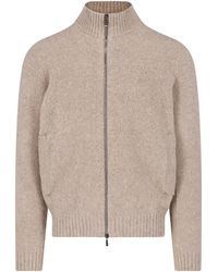 Drumohr - Wool Zip Sweatshirt - Lyst