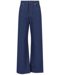 Fendi - Wide Leg "Ff" Jeans - Lyst