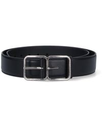 Saint Laurent - Calf Leather Belt - Lyst