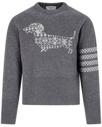 Thom Browne - Hector Wool Sweater - Lyst