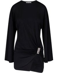 The Attico - Relaxed Fit Dress With Gathered Detail - Lyst