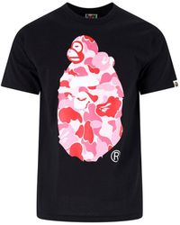 A Bathing Ape - 100% Cotton Graphic T-Shirt - Lyst
