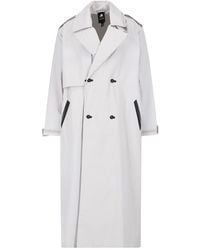 adidas - Long Double-Breasted Trench Coat - Lyst