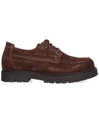Birkenstock - Suede Lace-Up Moc Toe Shoe - Lyst