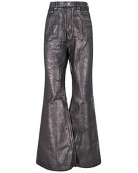 Rick Owens - High-Waisted Bootcut Jeans With Worn Finish - Lyst