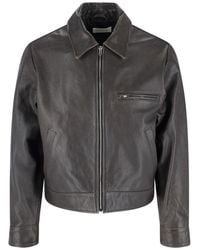 BERNER KUHL - Leather Zip Jacket - Lyst