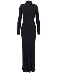Alaïa - Draped Maxi Dress - Lyst