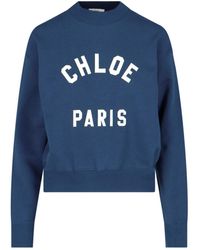 Chloé - Felpa Girocollo "Paris" - Lyst