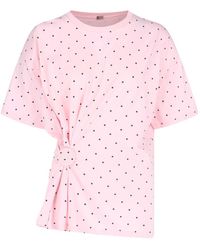 all in - T-Shirt Drappeggio Asimmetrico - Lyst