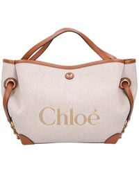 Chloé - Cotton Tote Bag With Interior Pocket - Lyst