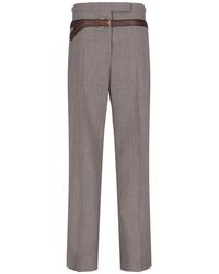 Prada - Tailored Wool-Blend Trousers - Lyst