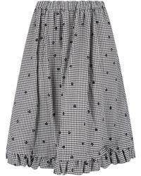 Comme des Garçons - Gingham Floral Mini Skirt - Lyst