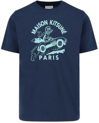 Maison Kitsuné - T-Shirt "Racing Fox" - Lyst