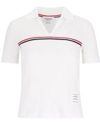 Thom Browne - Three Stripes" Knit Polo - Lyst