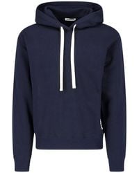 Jil Sander - Cotton Hoodie With Drawstring Hood - Lyst