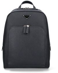 Prada - Logo Backpack - Lyst