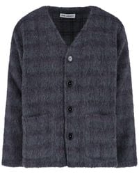 Our Legacy - Plum Check V-Neck Cardigan - Lyst