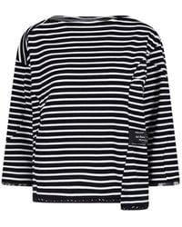 Undercover - Asymmetrical Striped Boxy Top - Lyst