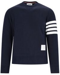 Thom Browne - 4-Bar Crew Neck Sweatshirt - Lyst