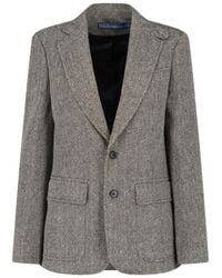 Polo Ralph Lauren - Textured Linen-Silk Wool Jacket - Lyst