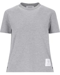 Thom Browne - Tricolor Detail T-shirt On The Back - Lyst