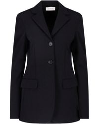 Sportmax - Single-Breasted Viscose Blazer - Lyst