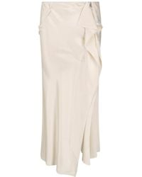 The Attico - Draped Asymmetrical Midi Skirt - Lyst