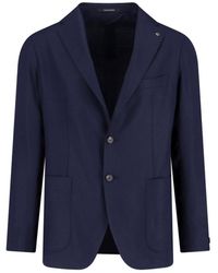 Tagliatore - Single-Breasted Virgin Wool Blazer - Lyst