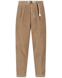 White Sand - Corduroy Belted Trousers - Lyst