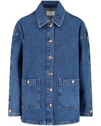 Anine Bing - Classic Denim Shirt With Button Closure - Lyst