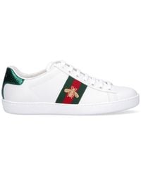 Gucci - Ace Embroidered Leather Sneaker - Lyst