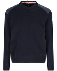Moncler - Virgin Wool Blend Crewneck Sweater - Lyst
