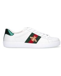 Gucci - Ace Embroidered Leather Sneaker - Lyst