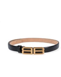 Balenciaga - Leather Belt With Logo Buckle - Lyst